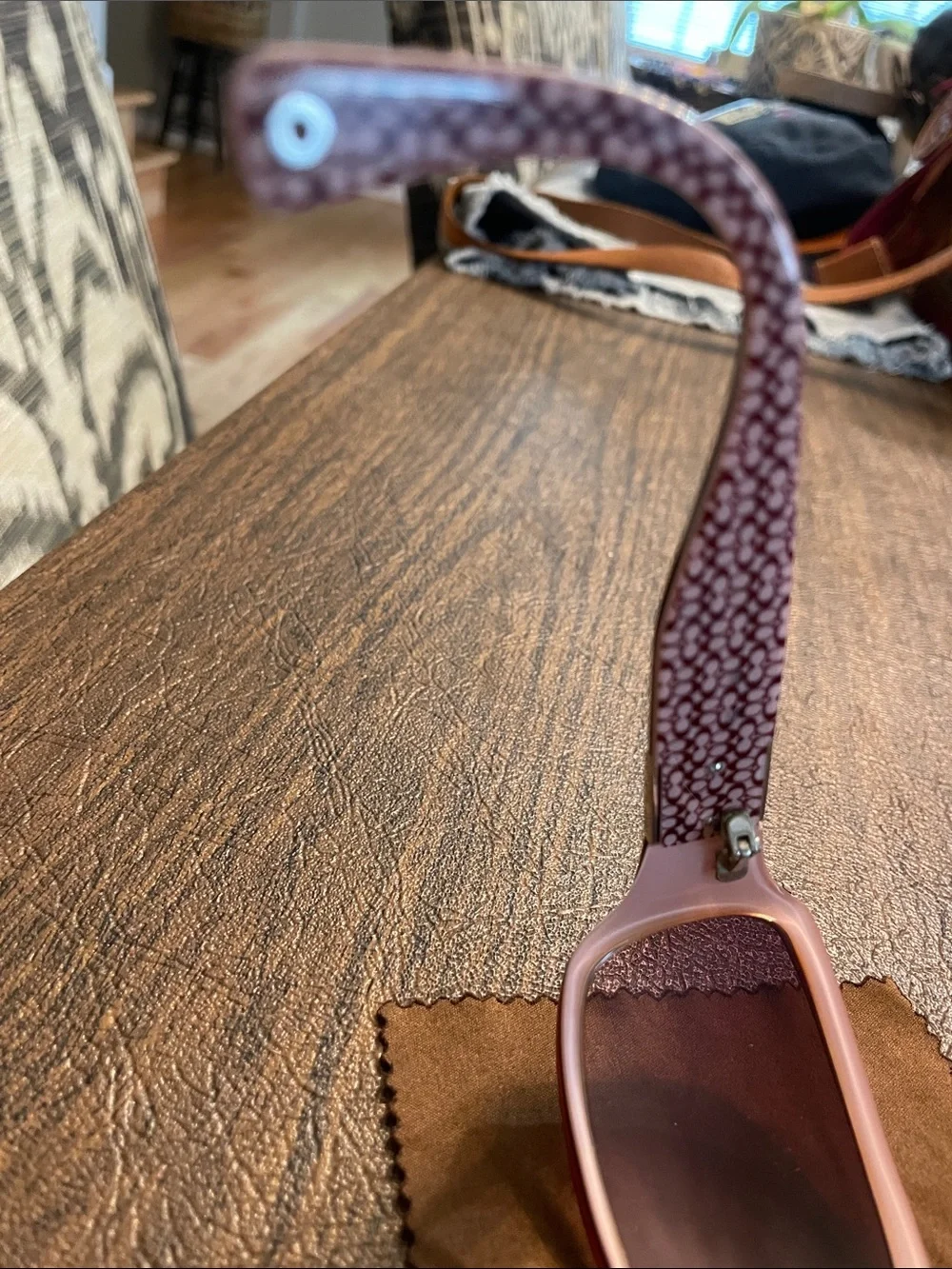Coach Delphine S443 glasses with Khaki and Brown Signature Sunglasses Case